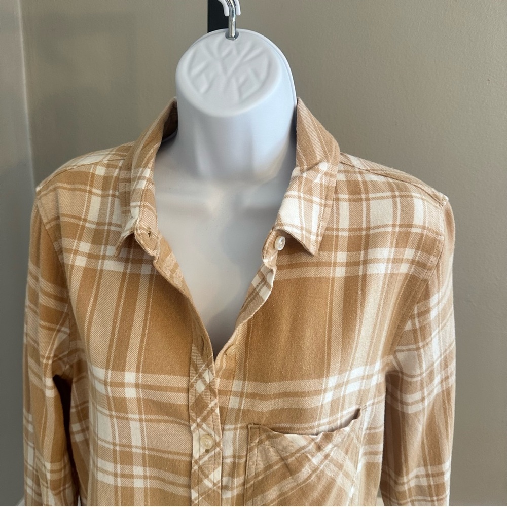 Gap Women's Soft Cotton Relaxed Fit Button Up Flannel Shirt Size‎ Large-New - Picture 2 of 15